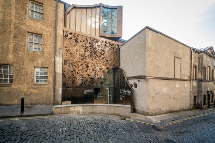 External view of St Cecilia's Hall. 