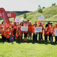 Yoko Matsumoto-Sturt, Alzheimer's Research UK's Walk For A Cure. Staff volunteering.