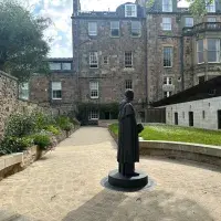 St Dominic statue at the Chapel of St Albert. 