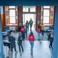 Interior entrance to Edinburgh Futures Institute. 