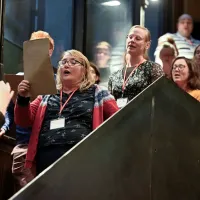 Castle Chorus perform at the launch for the Community Plan 2025-30
