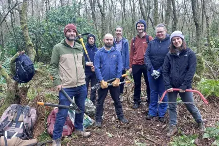 College of Science and Engineering staff volunteering day at Whim Wood