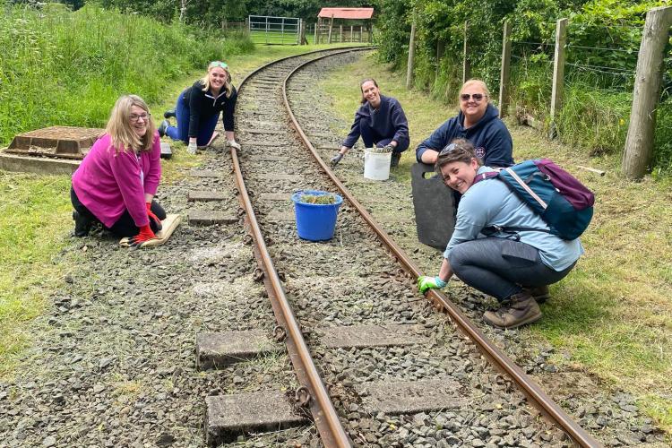 Almond Valley Heritage Centre. Staff volunteering.