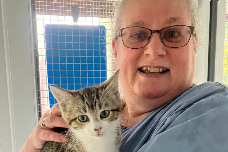 Carol Gourlay, Lothian Cat Rescue. Staff volunteering.
