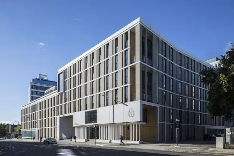 Informatics Forum exterior on Bristo Square. 
