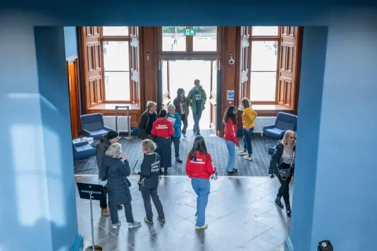 Interior entrance to Edinburgh Futures Institute. 