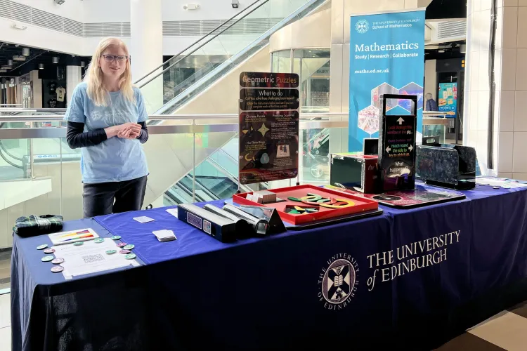A Maths Week stall in Waverley Market