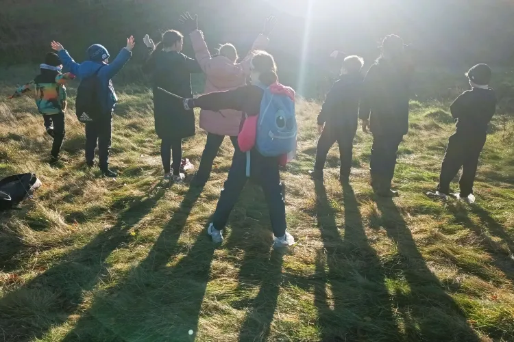 School visit to Rullion Green Wood