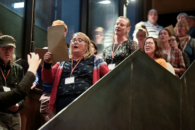 Castle Chorus perform at the launch for the Community Plan 2025-30