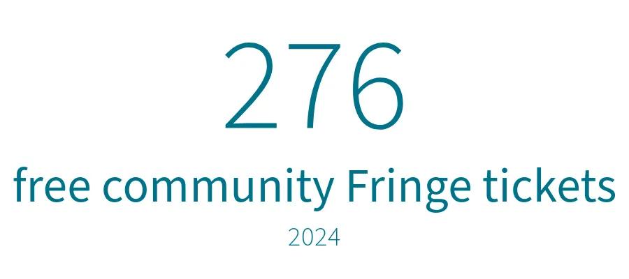 276 free community Fringe tickets 2024