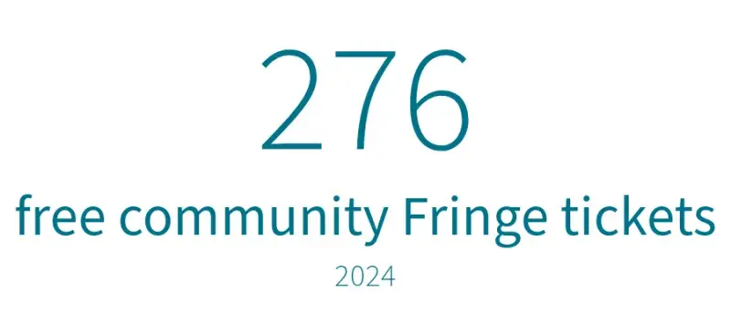 276 free community Fringe tickets 2024
