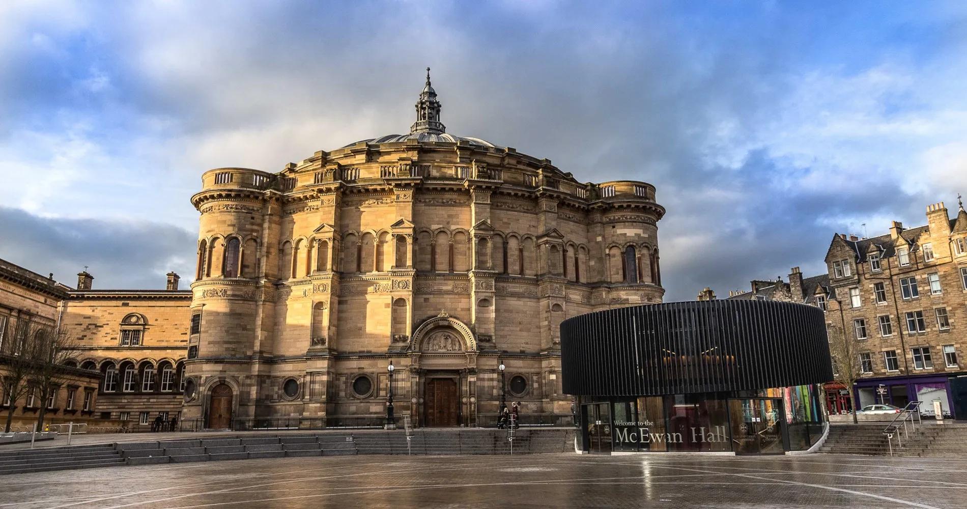 Exterior of McEwan Hall in Bristo Square