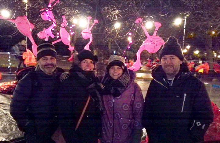 University staff at Sleep in the Park