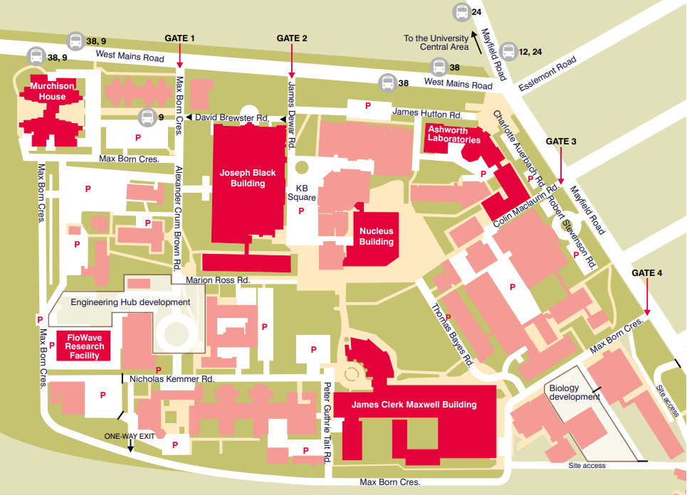 King's Buildings Map