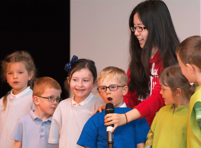 Pupils showing off their talents